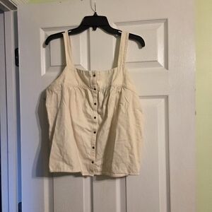 Old Navy Cream Sleeveless Blouse